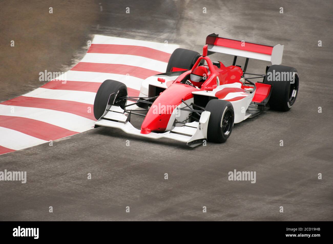 Race Car On The Track Stock Photo - Alamy
