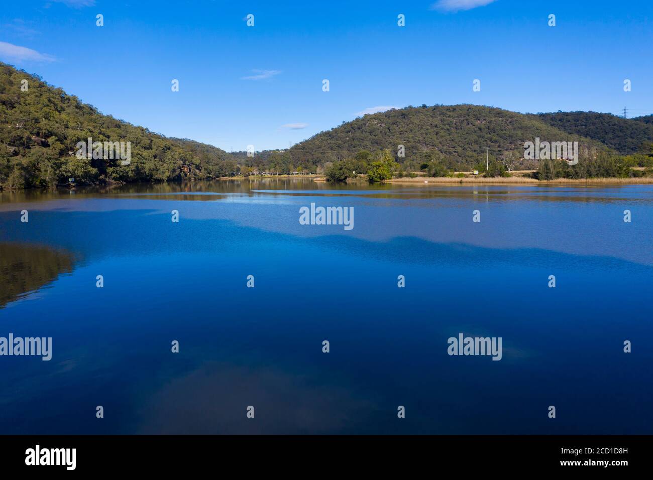 The Hawkesbury River at Wisemans Ferry in regional New South Wales in ...