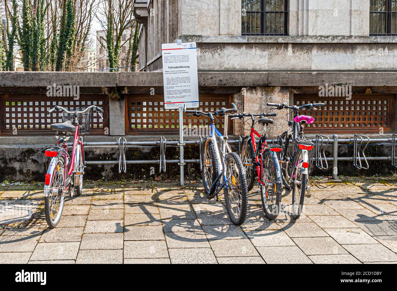 Rental bikes in Munich, Germany Stock Photo