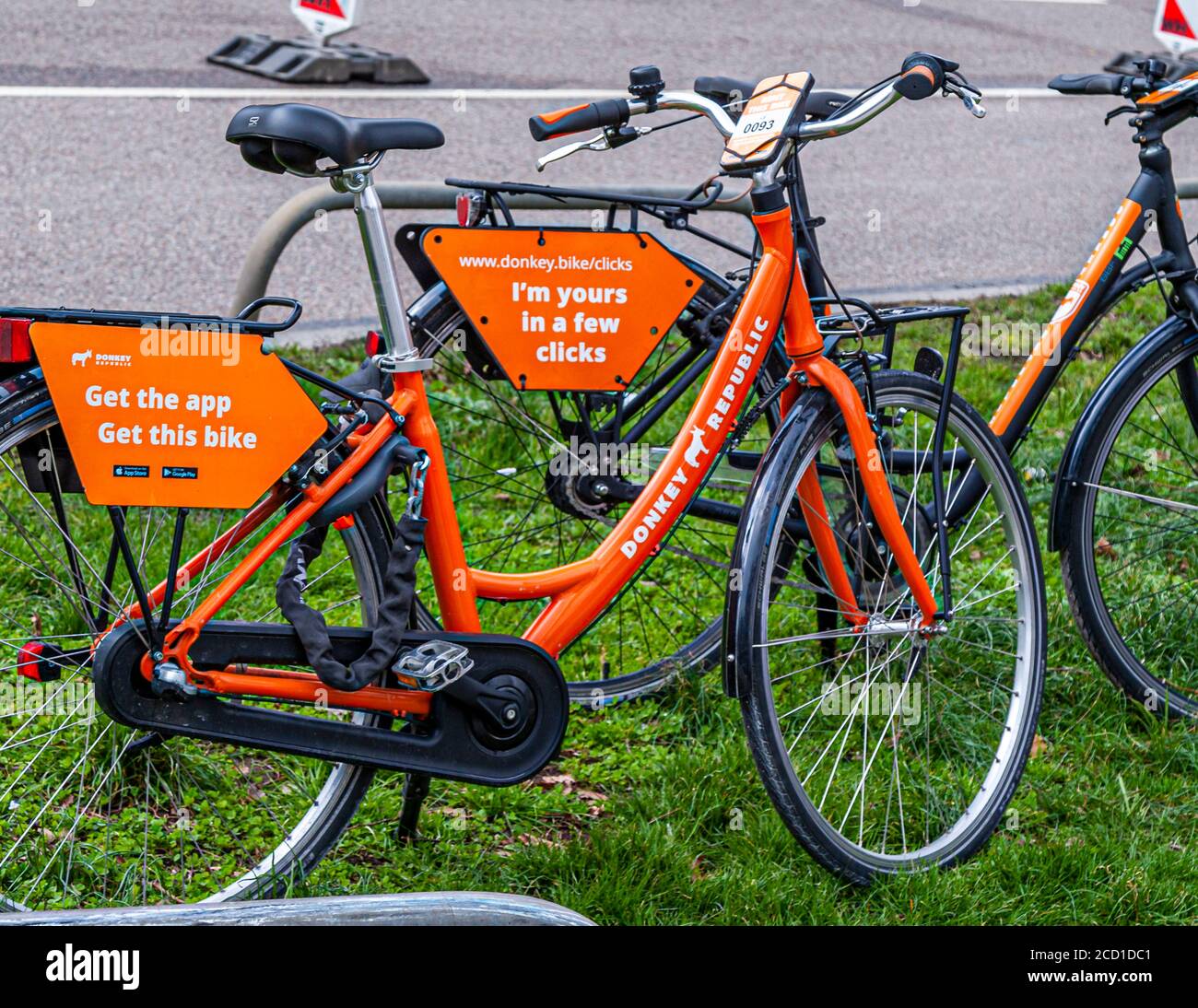 Rental bikes in Munich, Germany Stock Photo