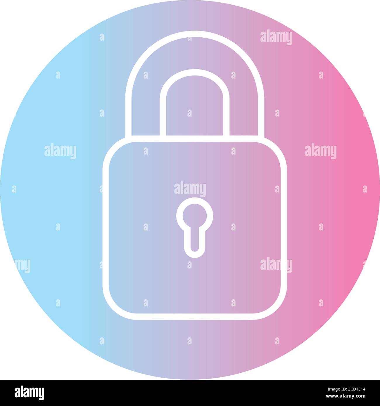 padlock button icon, in white background Stock Vector Image & Art - Alamy