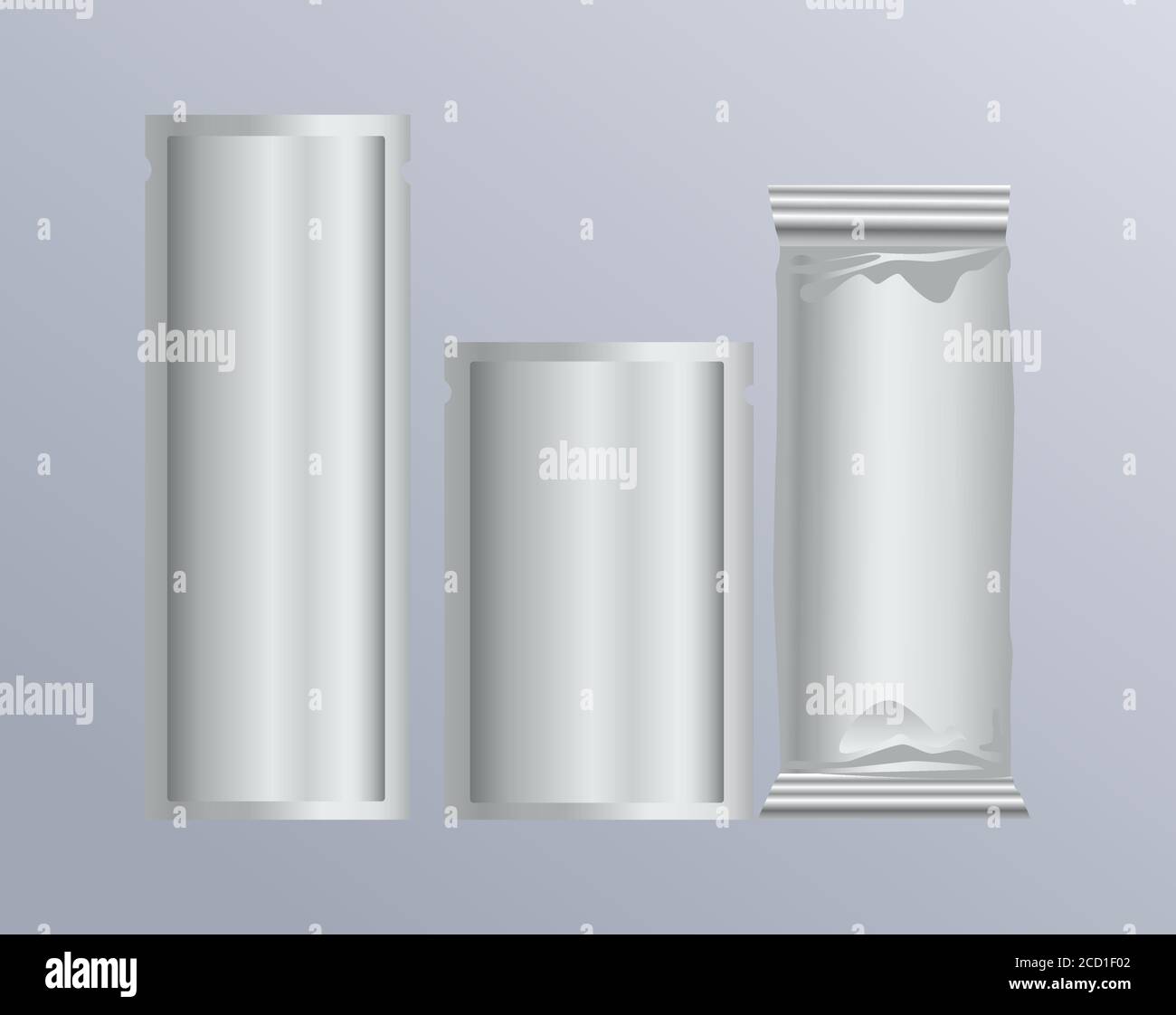 gray sachets packings products isolated icons vector illustration ...