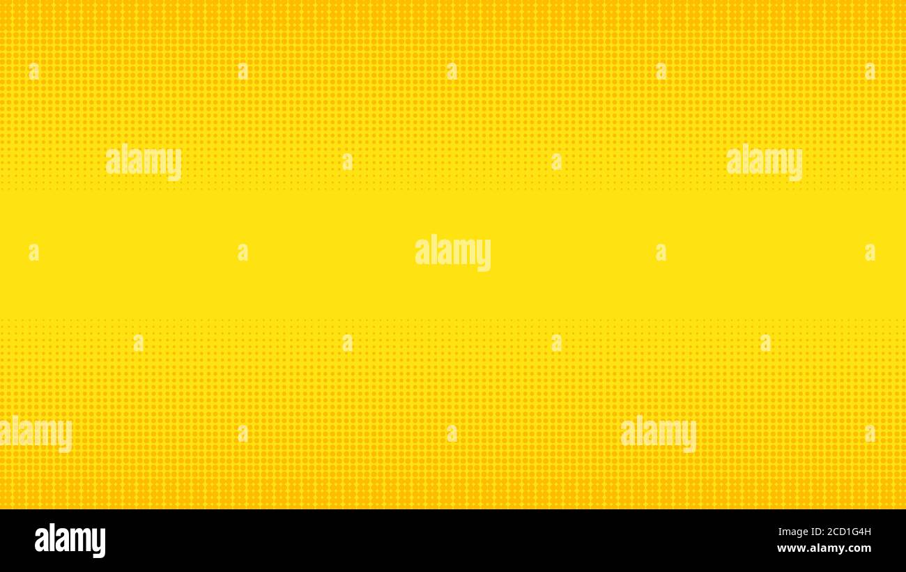Retro comic yellow halftone gradient background, vector illustration ...
