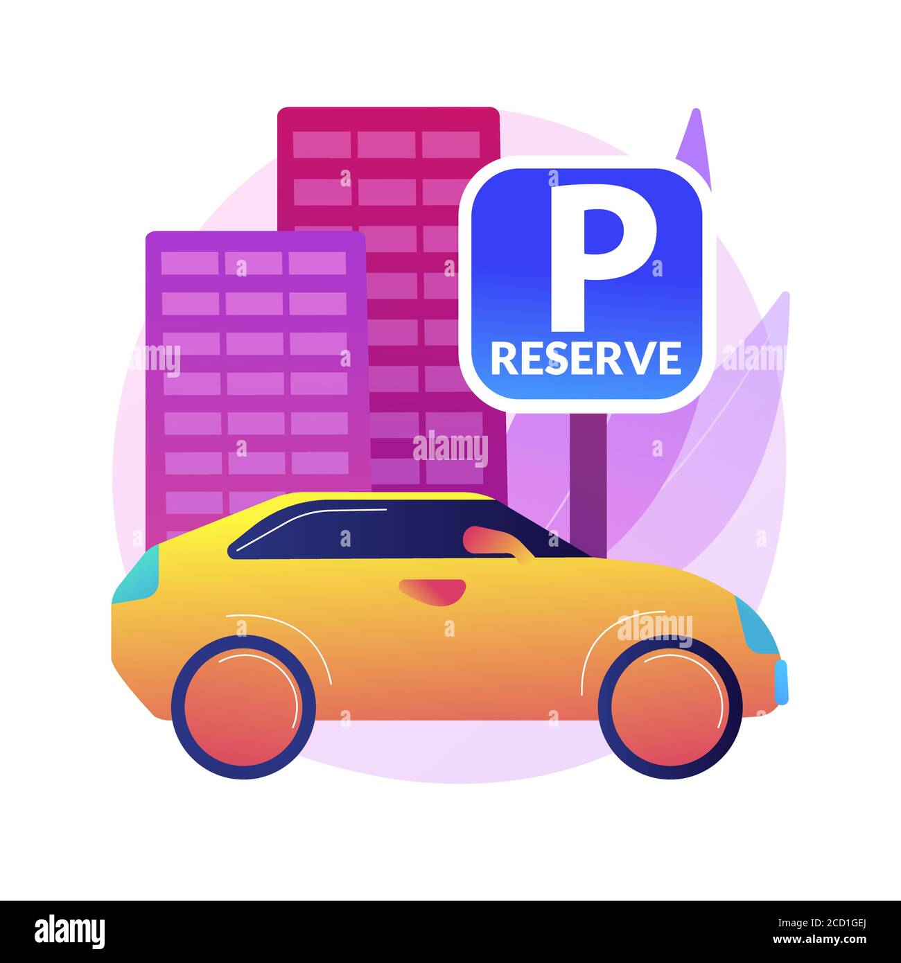 Reserve parking space for curbside pickup abstract concept vector