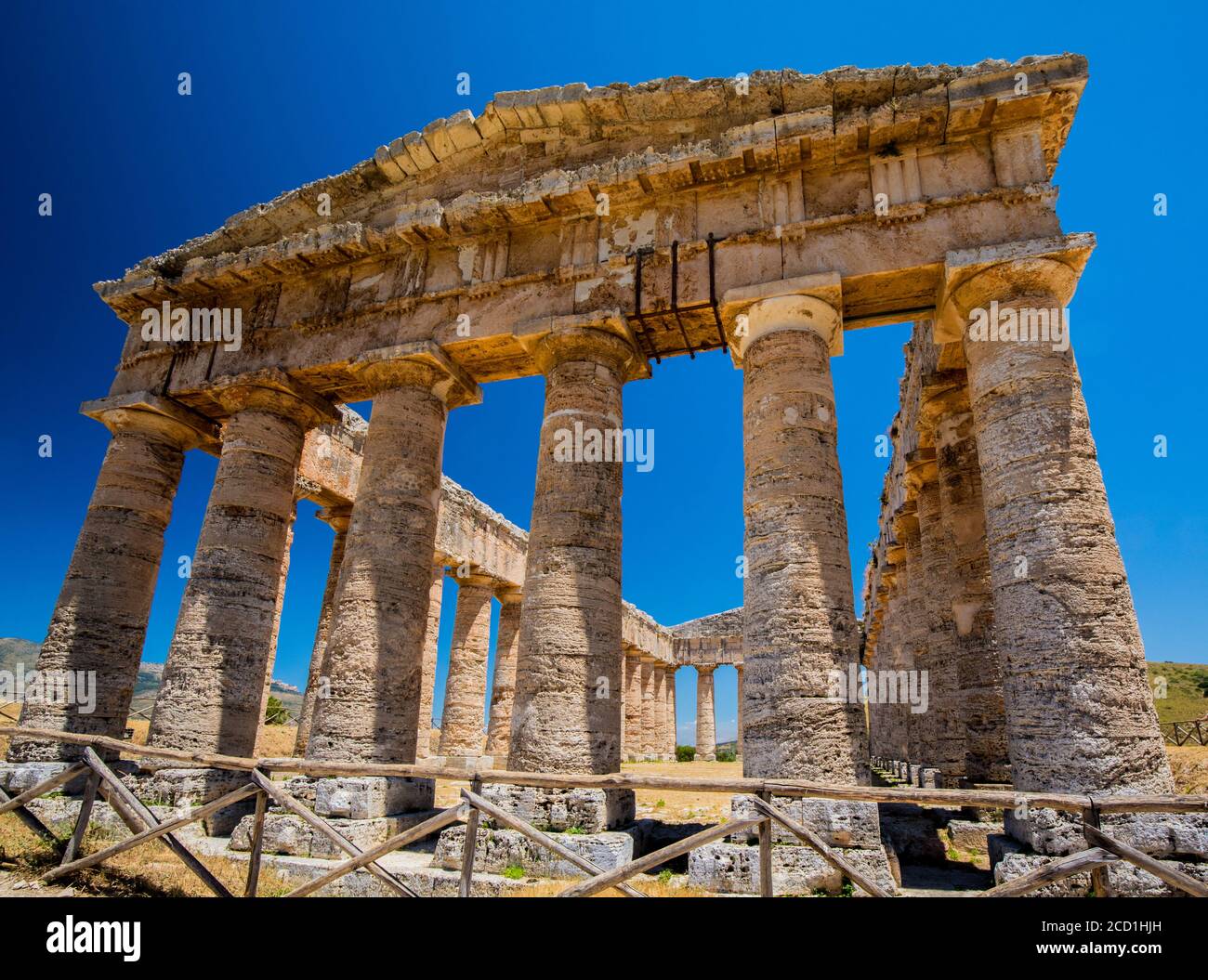 The Temple of Segesta, just outside of Alcamo, in northwestern Sicily, Italy Stock Photo