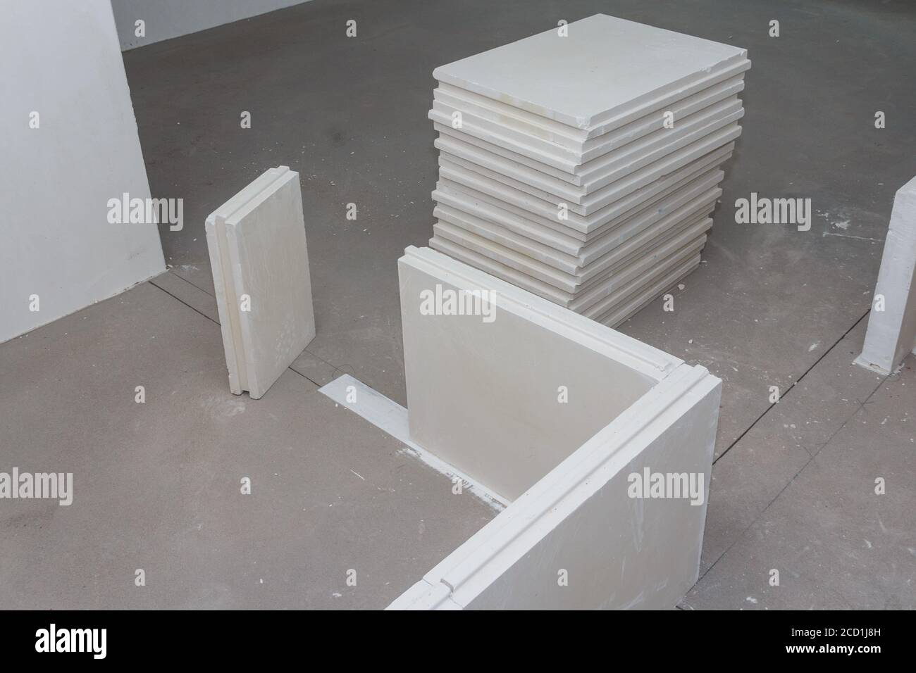 Material for building walls in a building. Construction of internal