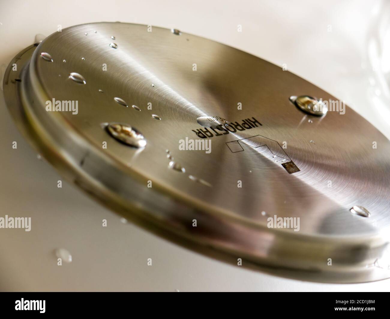 GOMEL, BELARUS - AUGUST 25, 2020: The Kiprostar metal pan. Kiprostar is a Japanese company that manufactures commercial cooking equipment. Stock Photo