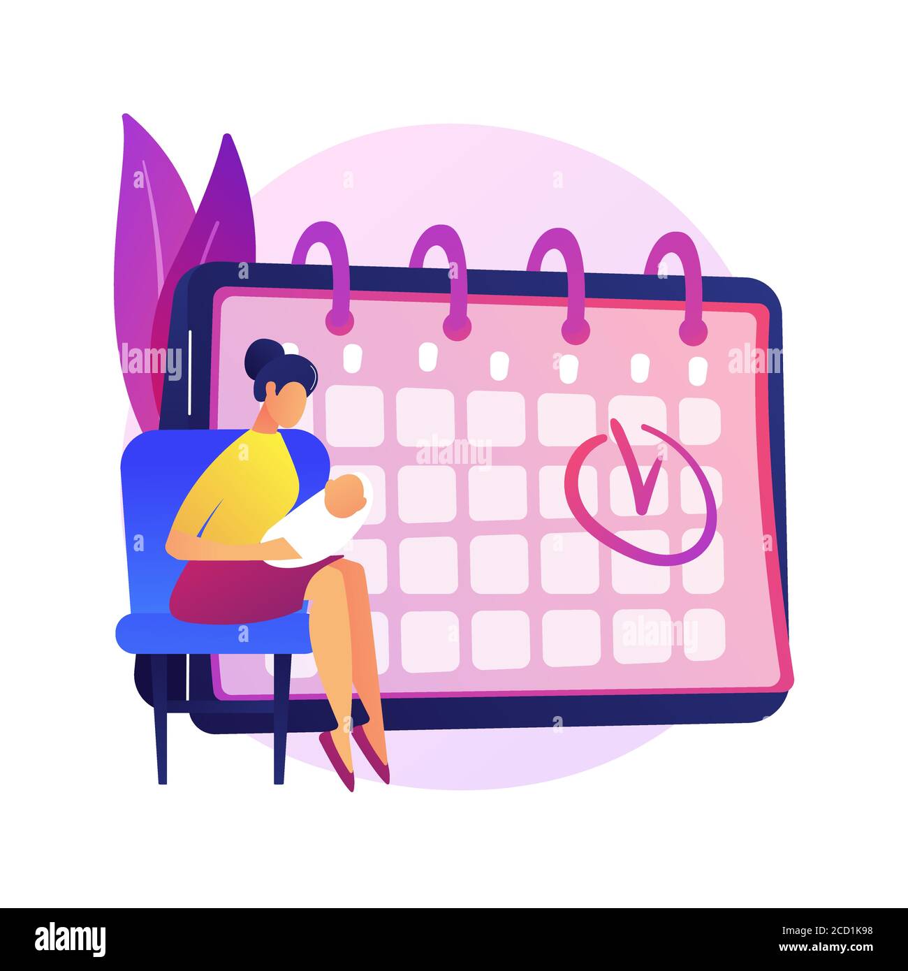 Maternity leave abstract concept vector illustration Stock Vector Image