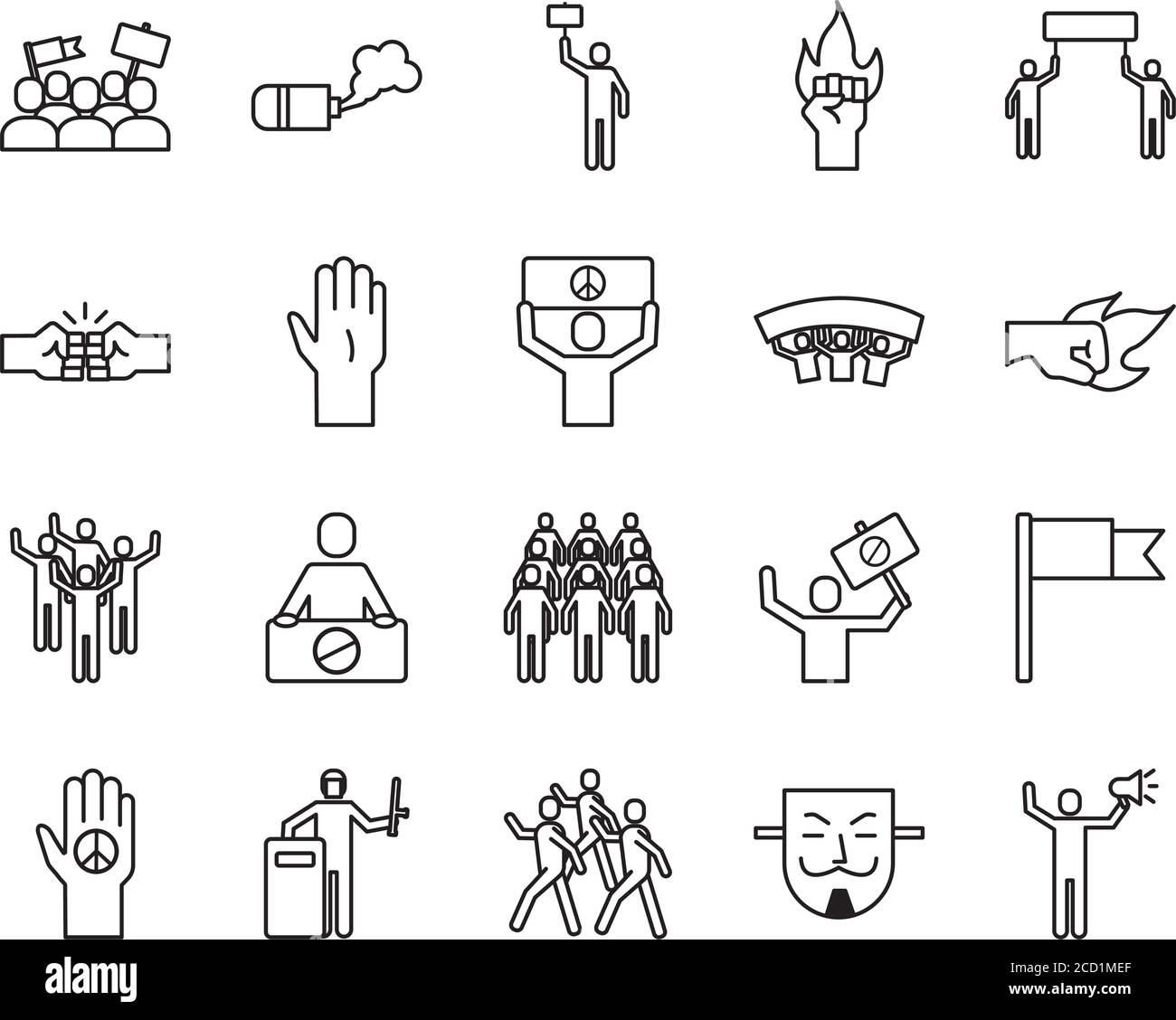 Disabled protester Stock Vector Images - Alamy