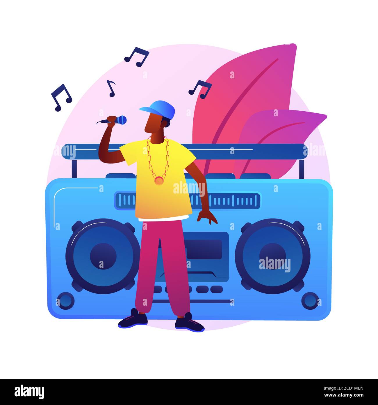 Hiphop music abstract concept vector illustration Stock Vector Image