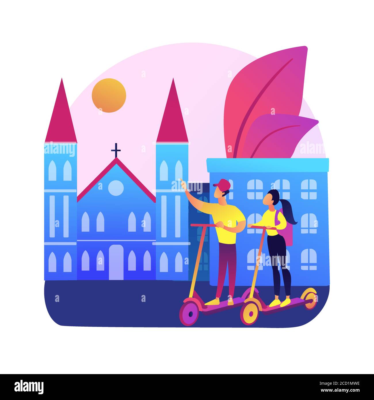City tour abstract concept vector illustration. Stock Vector