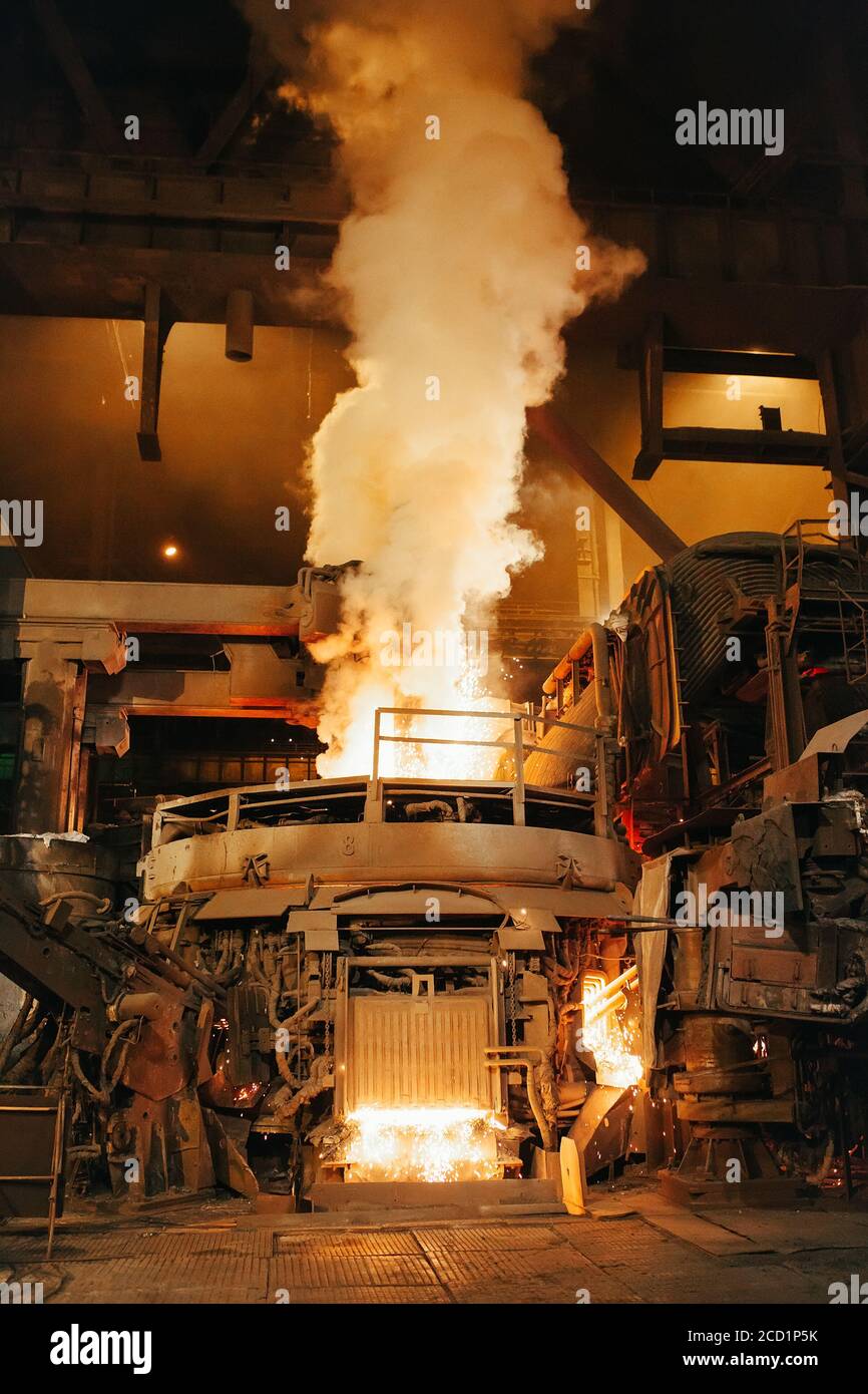 steel production in electric furnaces, melting of metal in a steel