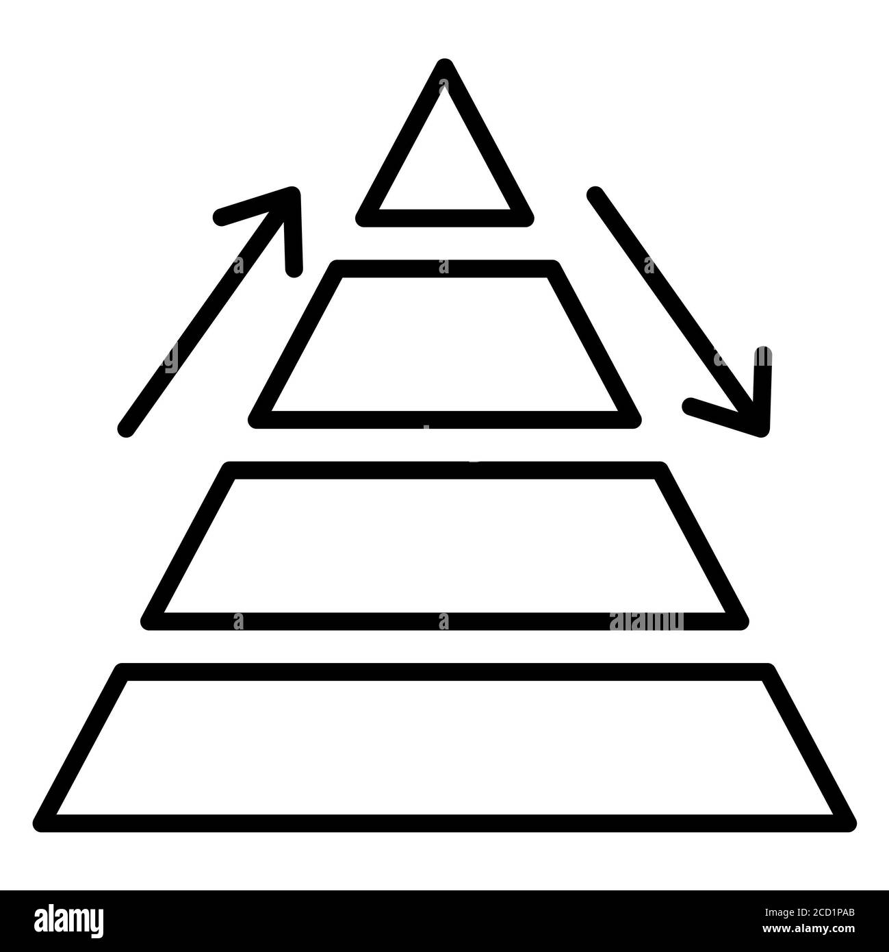 Pyramid Data Analytics Line Icon Stock Photo
