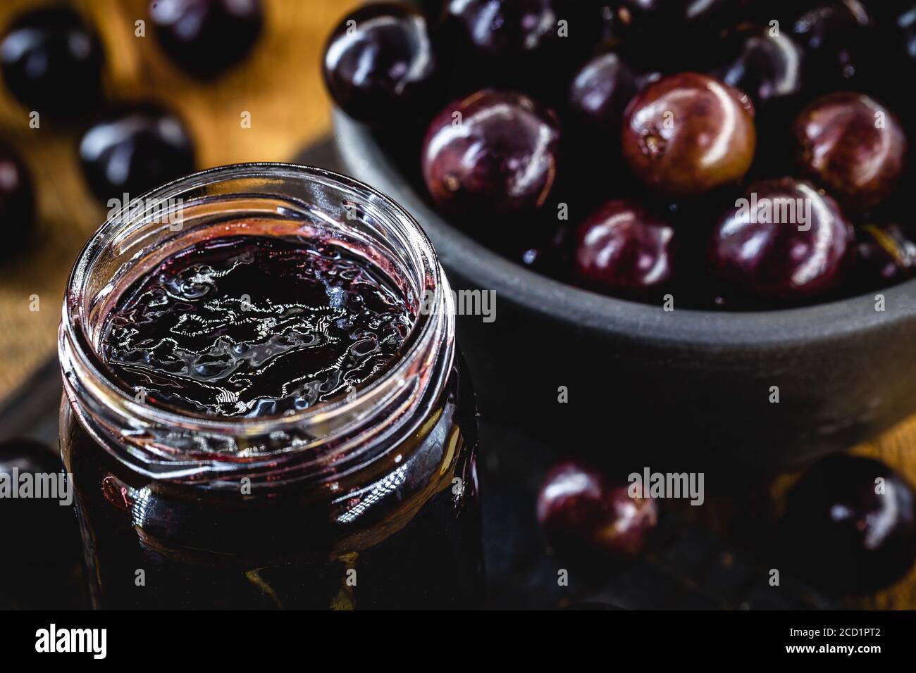 jabuticaba jelly, organic, homemade, with exotic Brazilian fruit. The