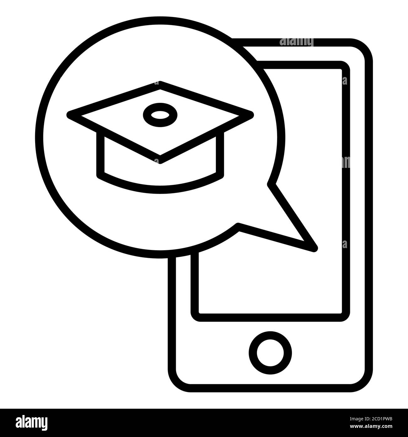 Education App Online Education Line Icons Stock Photo