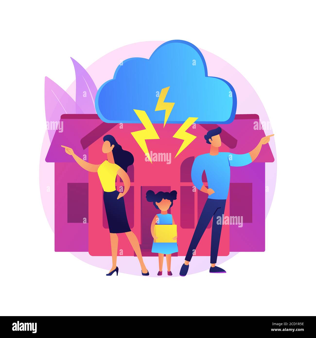 Child custody abstract concept vector illustration. Stock Vector