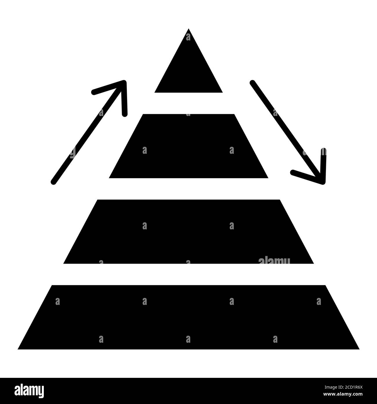 Pyramid Data Analytics Glyph Icon Stock Photo