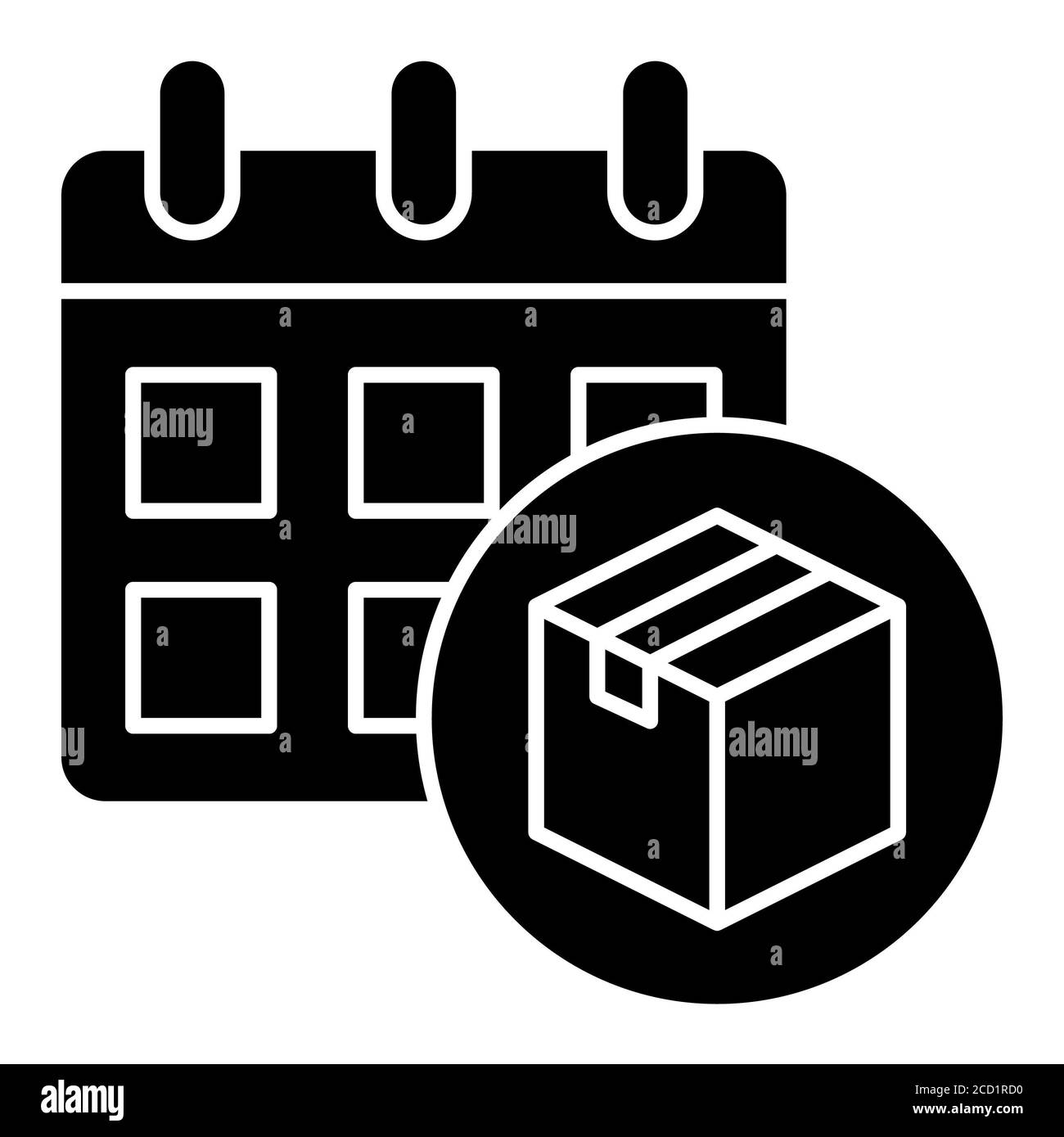 Packaging Date Delivery Service Glyph Icon Stock Photo Alamy