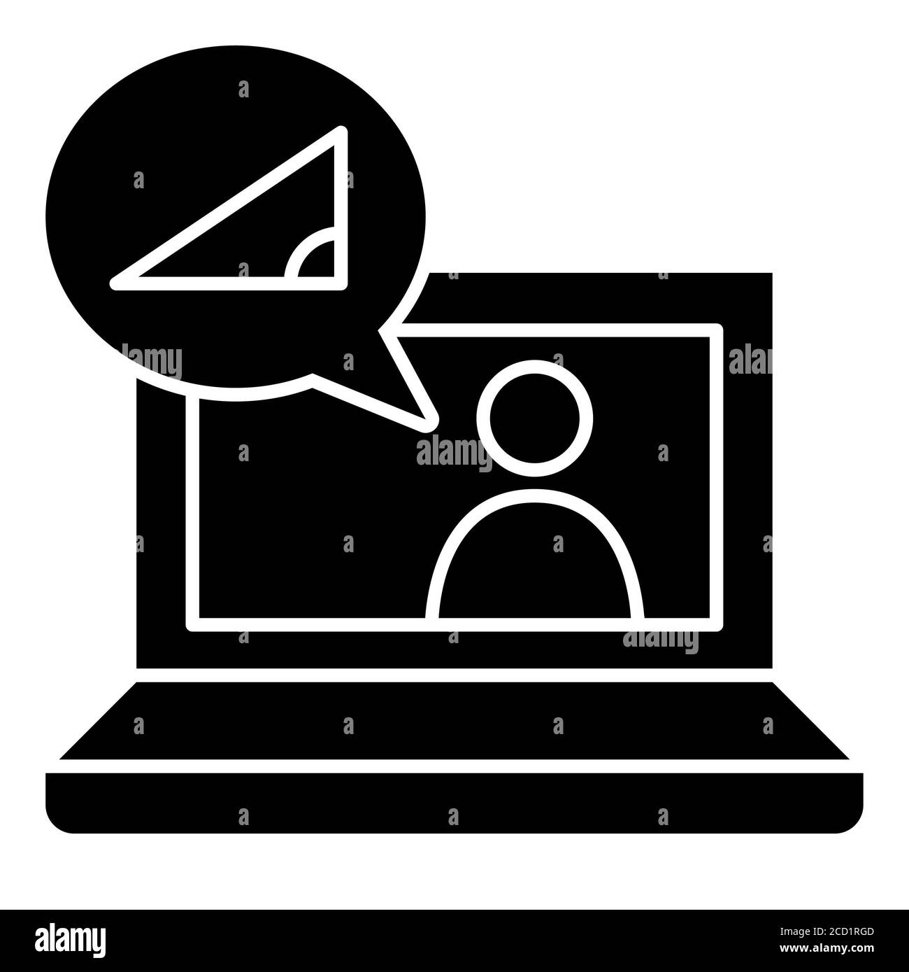 Online Tutorial Online Education Glyph Icon Stock Photo
