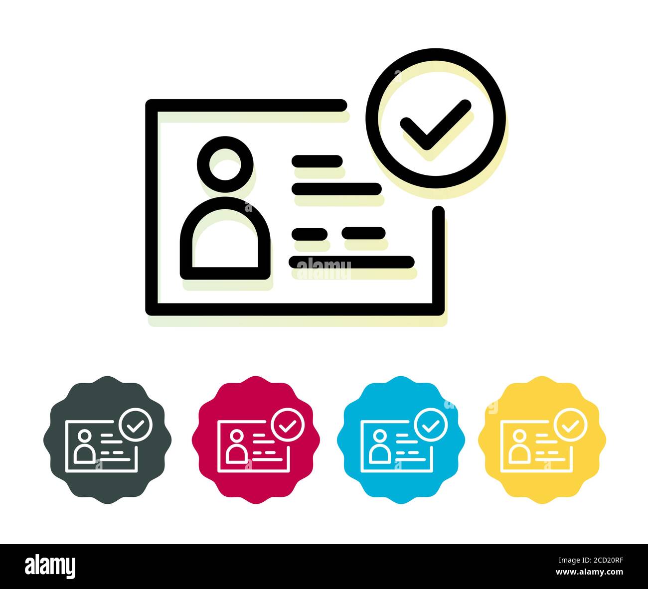 Identity Card - Icon as EPS 10 File Stock Vector