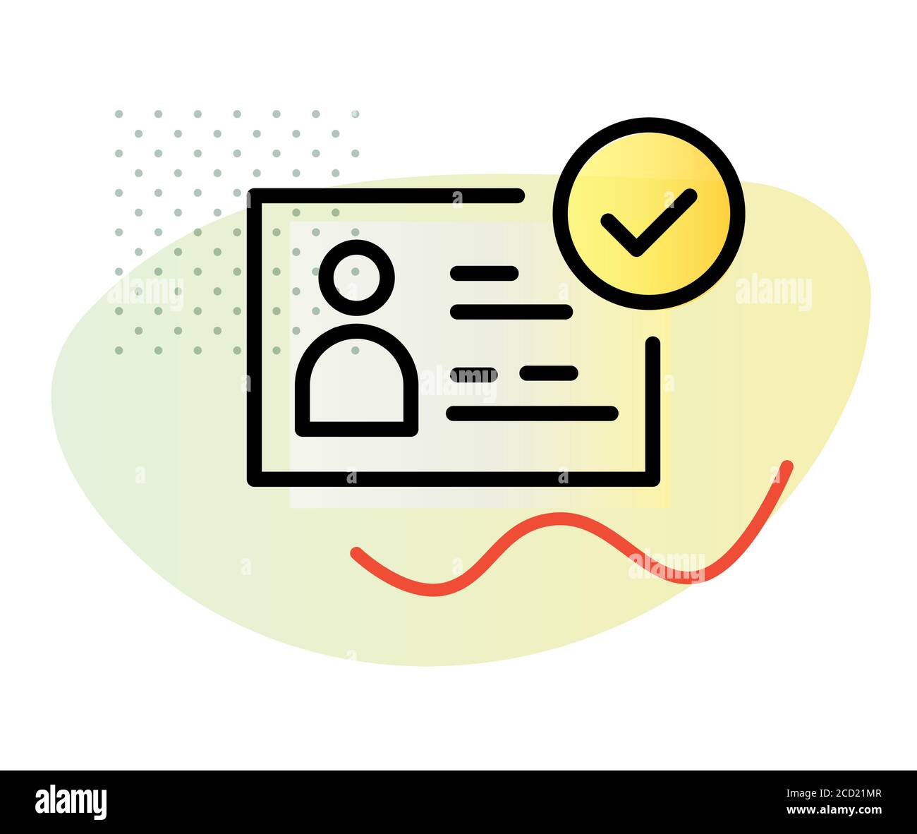 Identity Card - Icon as EPS 10 File Stock Vector