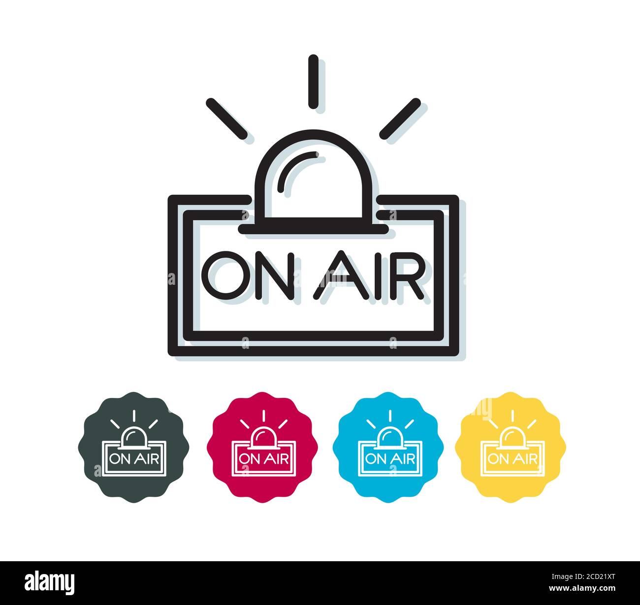 On Air - Sign - Icon as EPS 10 File Stock Vector