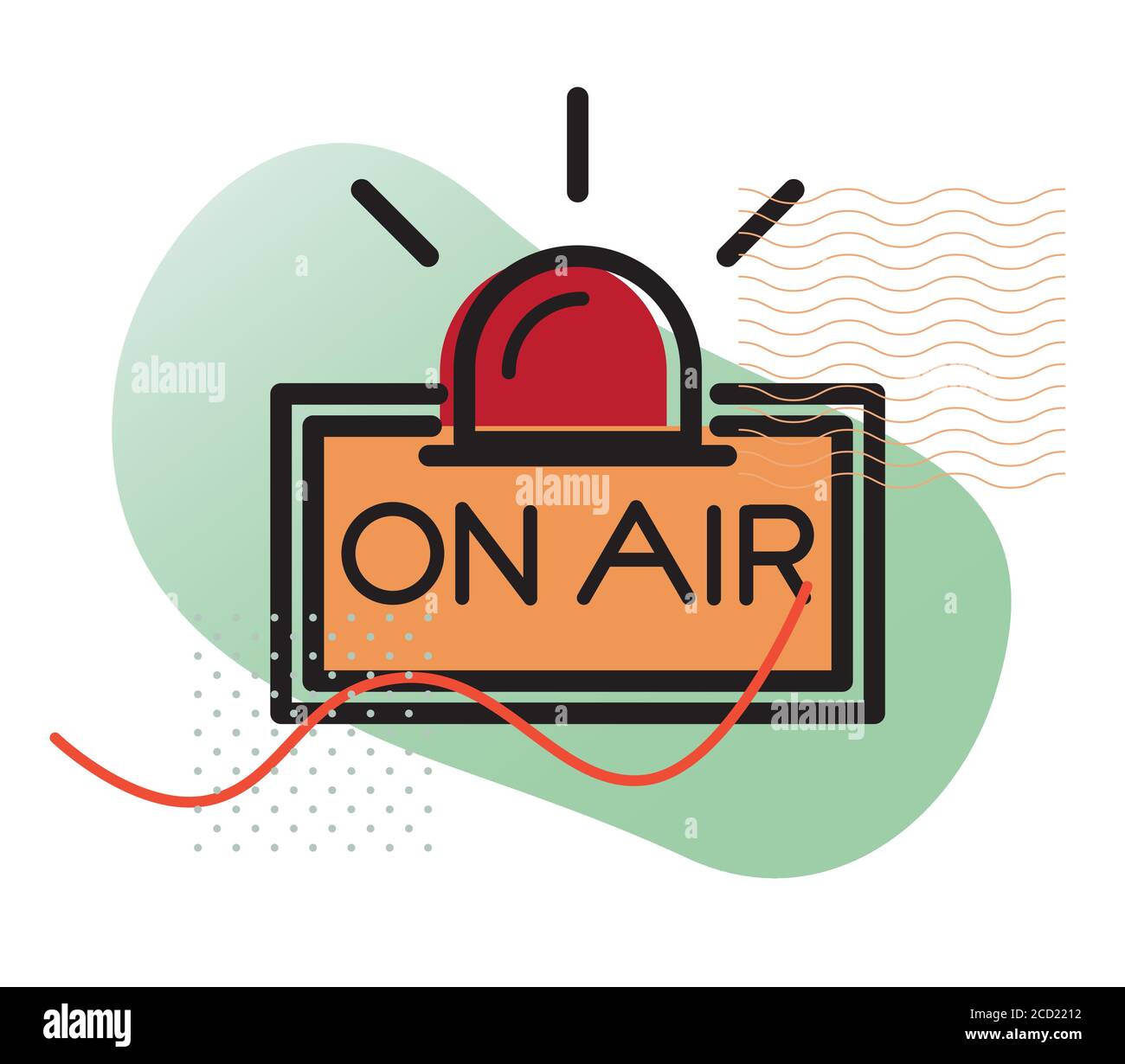 On Air - Sign - Icon as EPS 10 File Stock Vector