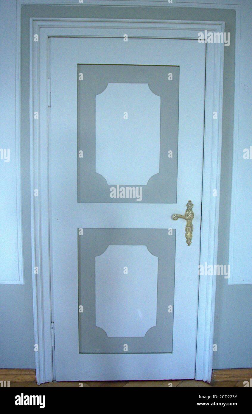 Old fashioned and rich single frame door Stock Photo