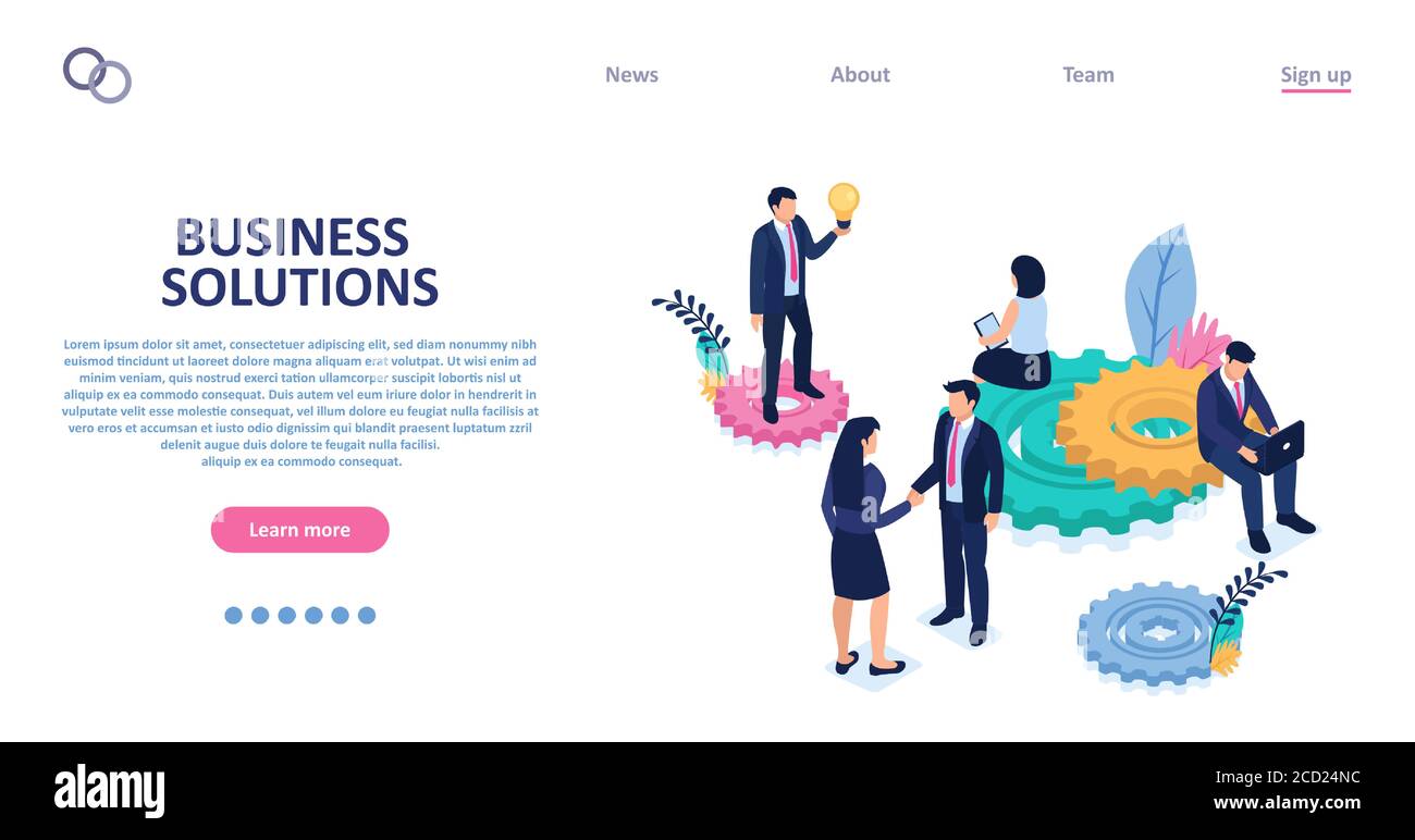 Vector of business people offering problem solving and new strategy ...