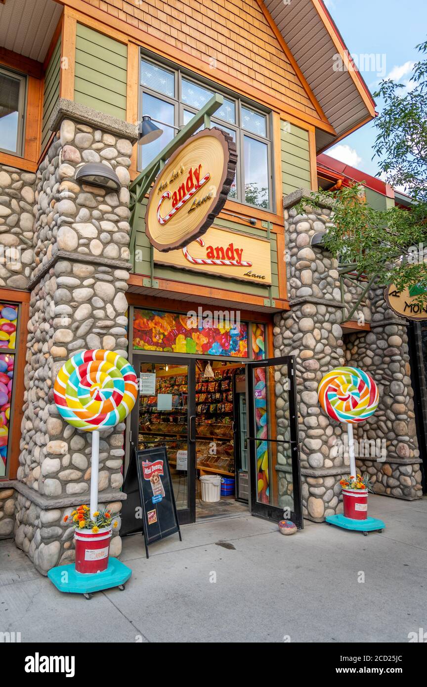 Jasper, Alberta August 3, 2020 A Candy Store in Jasper, Alberta