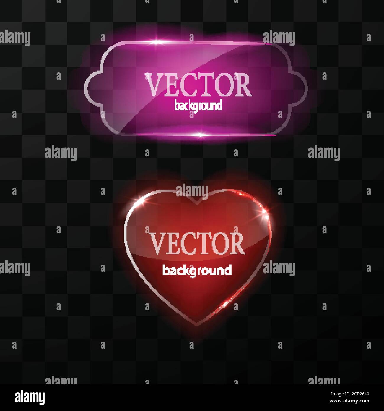 Glass vector button plane. Easy editable background Stock Vector