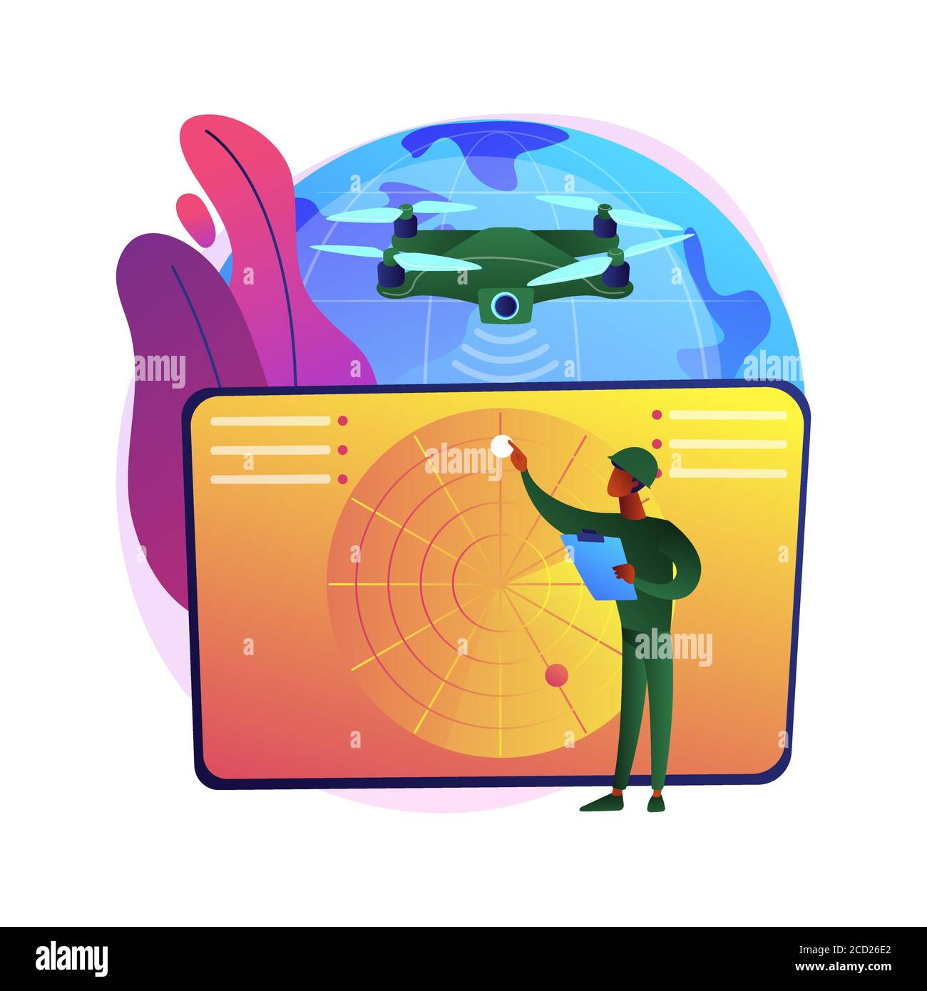 Military drone abstract concept vector illustration Stock Vector Image ...