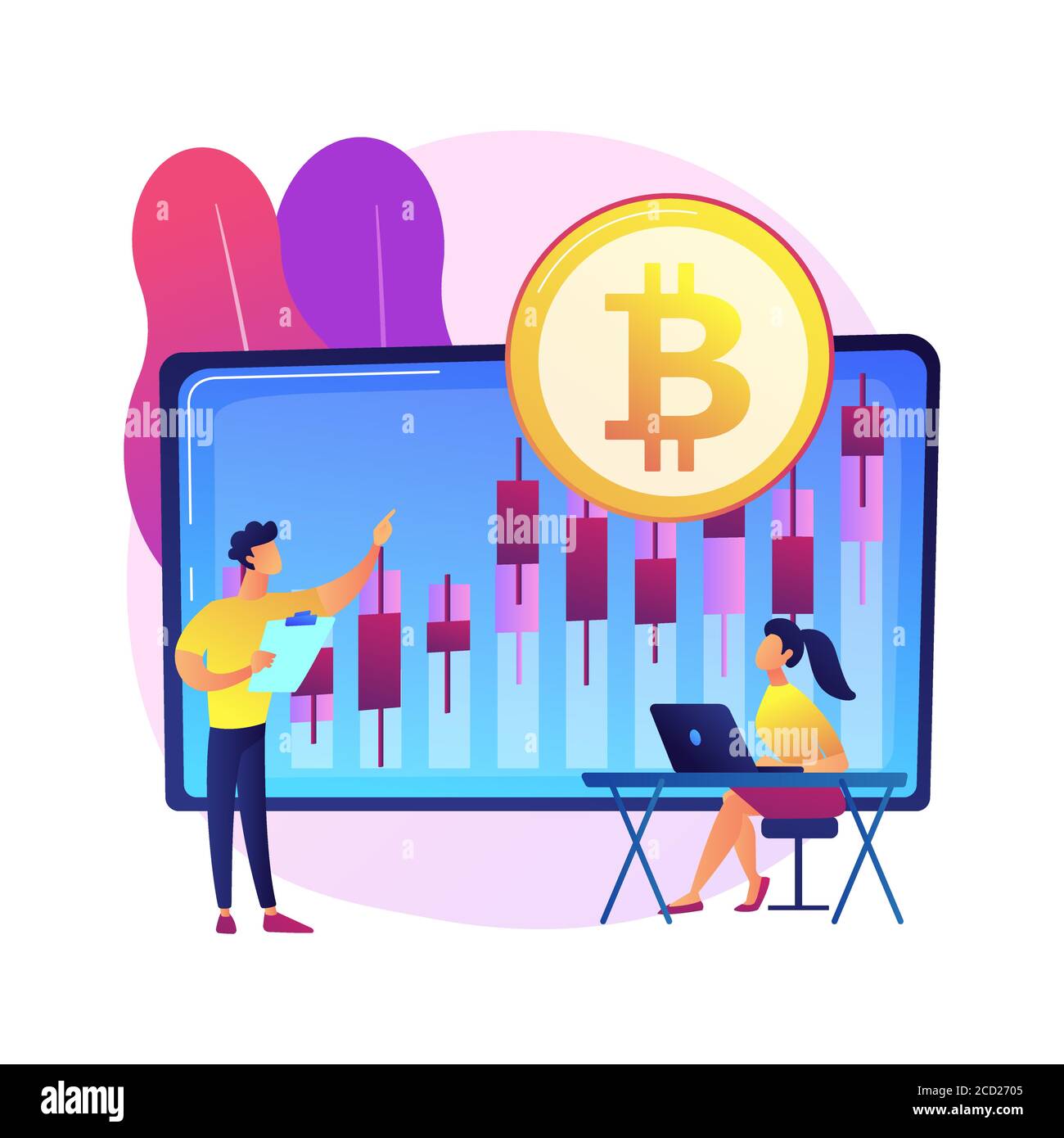 Cryptocurrency trading desk abstract concept vector illustration. Bitcoin  futures platform, crypto exchange trade service, financial technology  busine Stock Vector Image & Art - Alamy