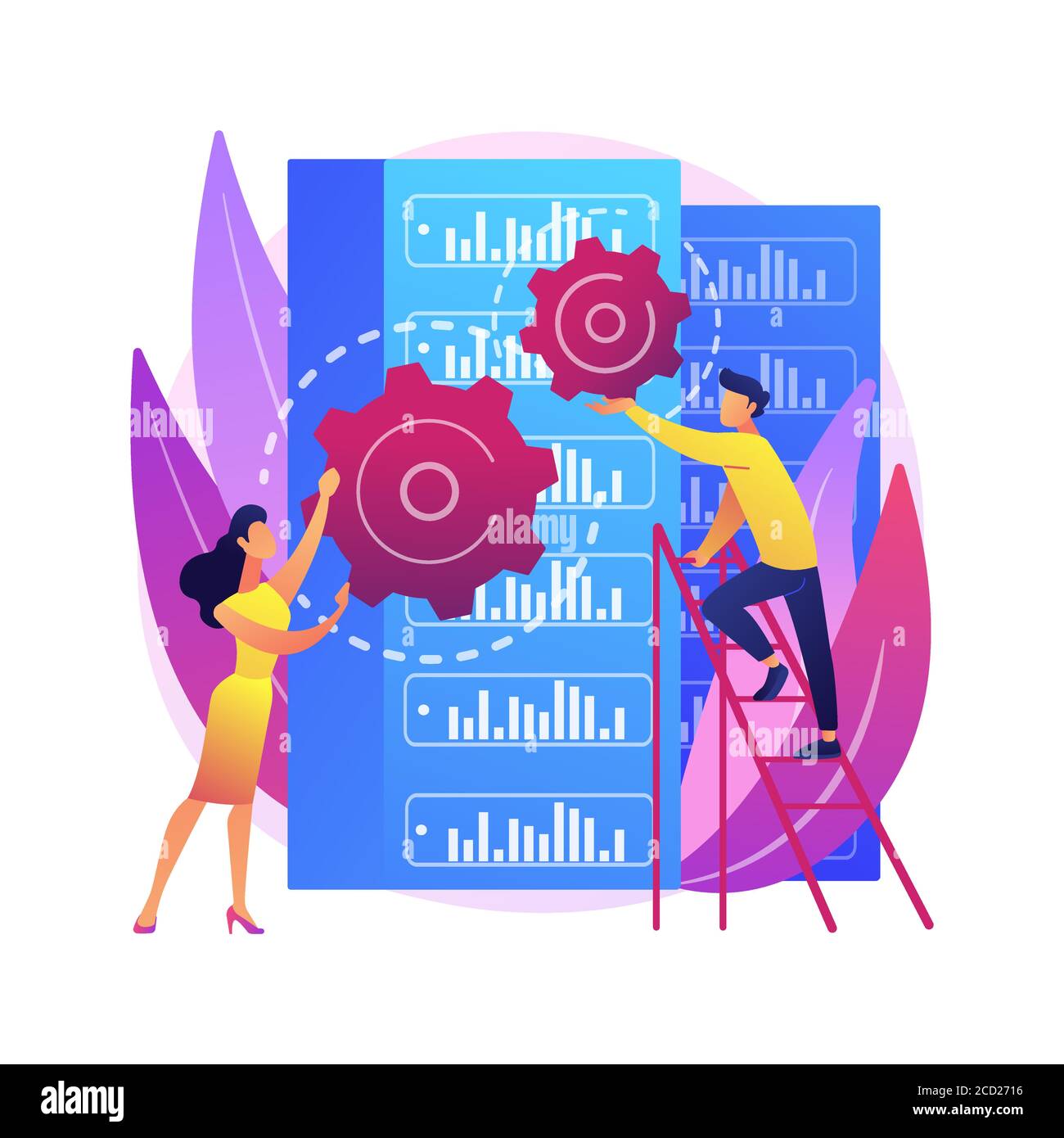 Big data job abstract concept vector illustration Stock Vector Image ...