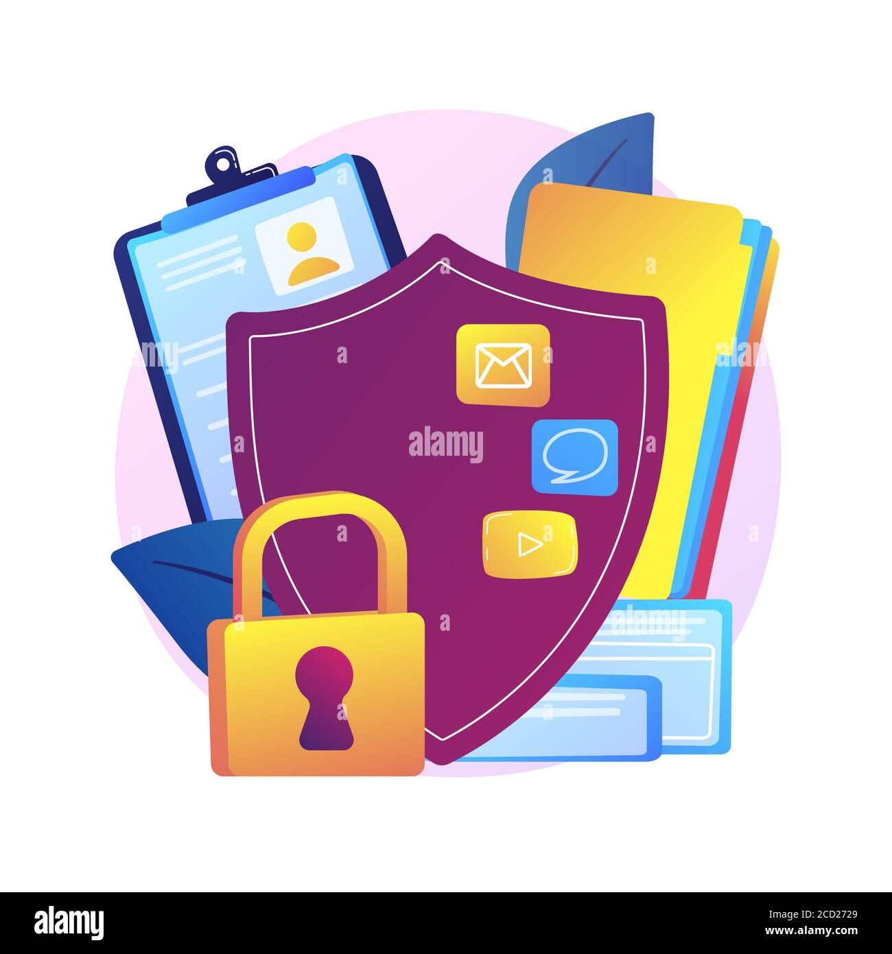 Information privacy abstract concept vector illustration Stock Vector