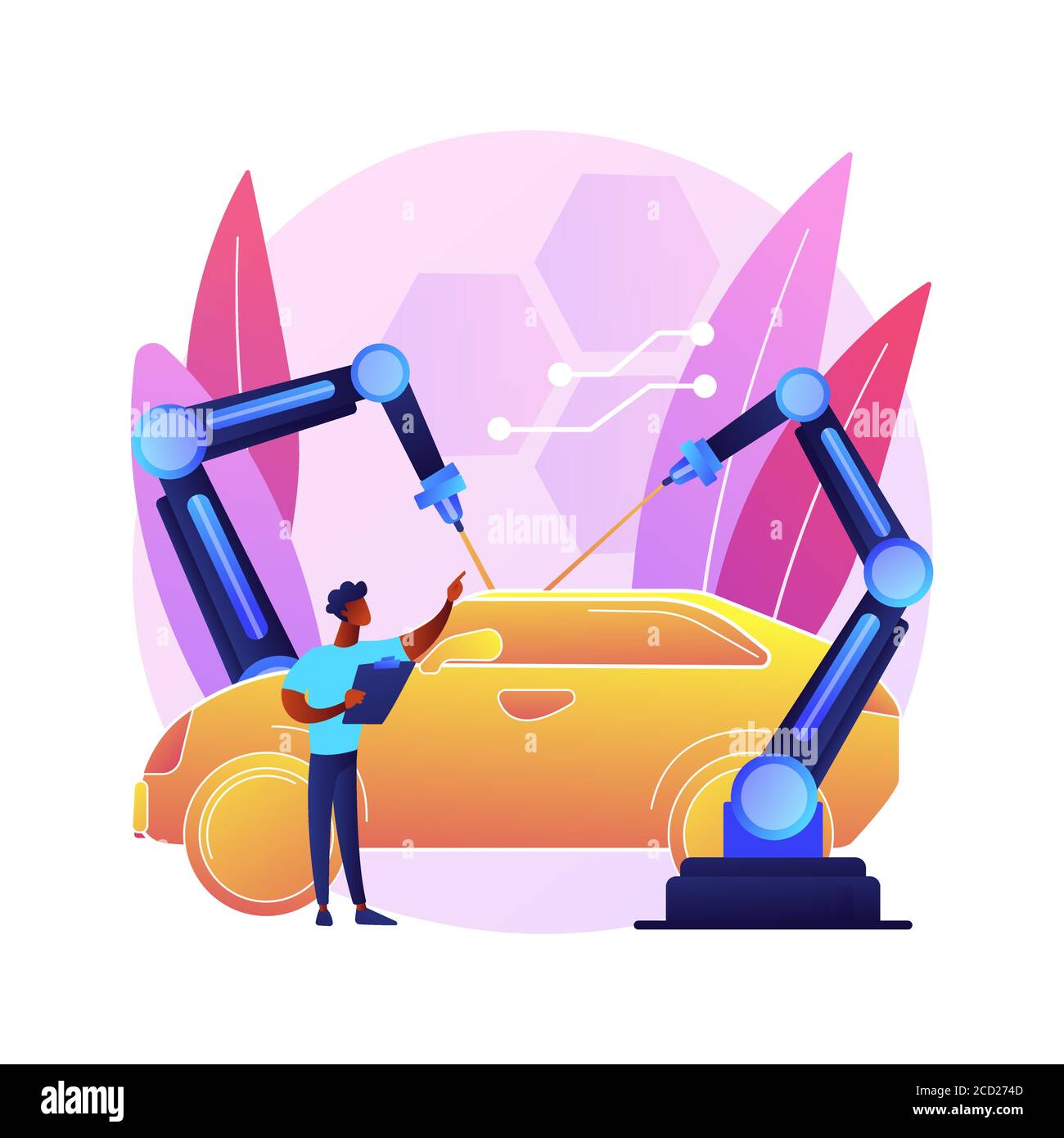 Laser technologies abstract concept vector illustration. Stock Vector