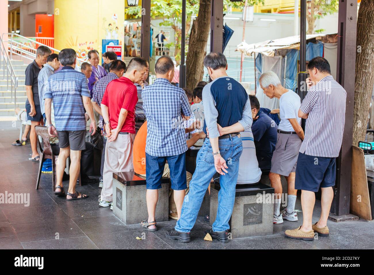 Xiangqi being Played in Singapore Stock Photo - Alamy