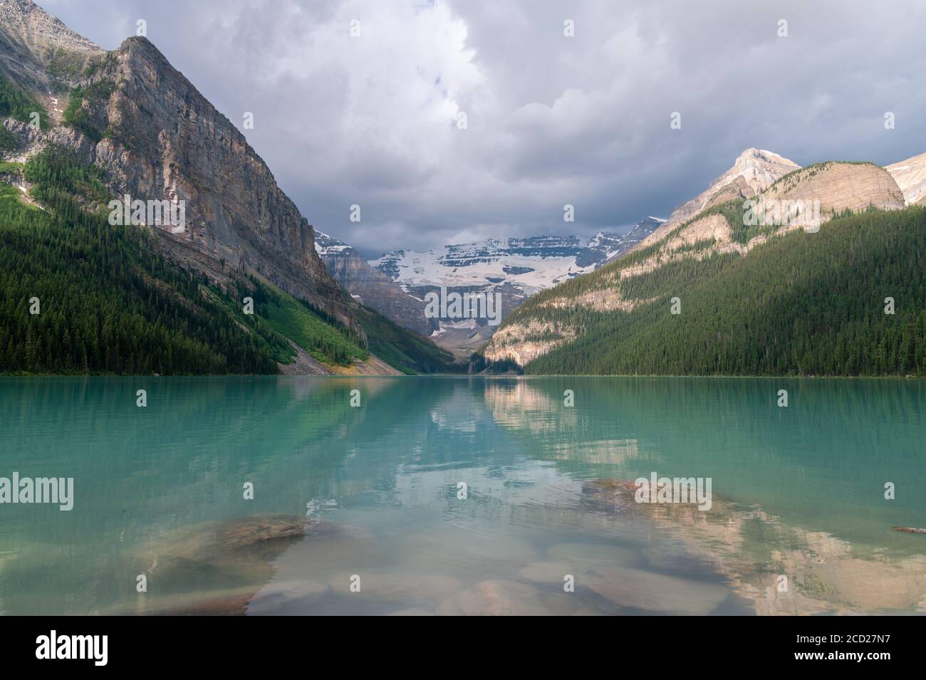 View of Lake Louise at Banff National Park in Alberta Stock Photo - Alamy