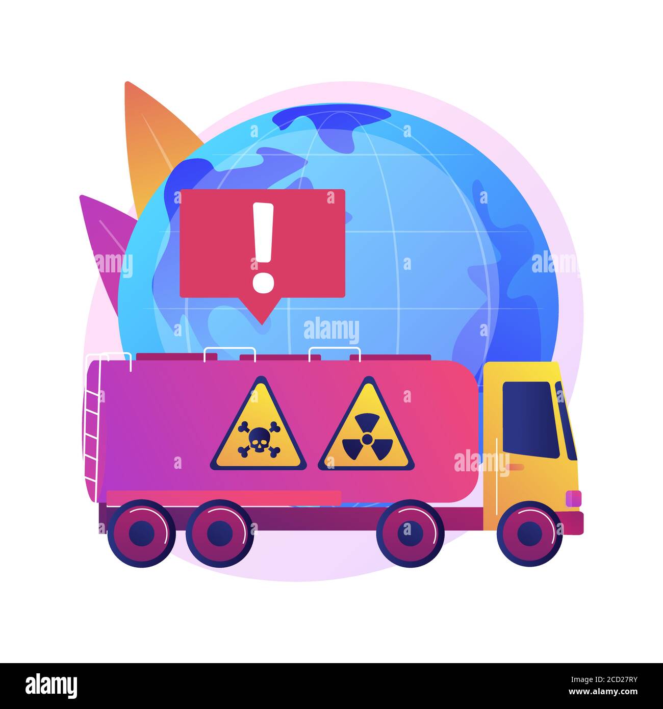 Transport of dangerous goods abstract concept vector illustration. Stock Vector