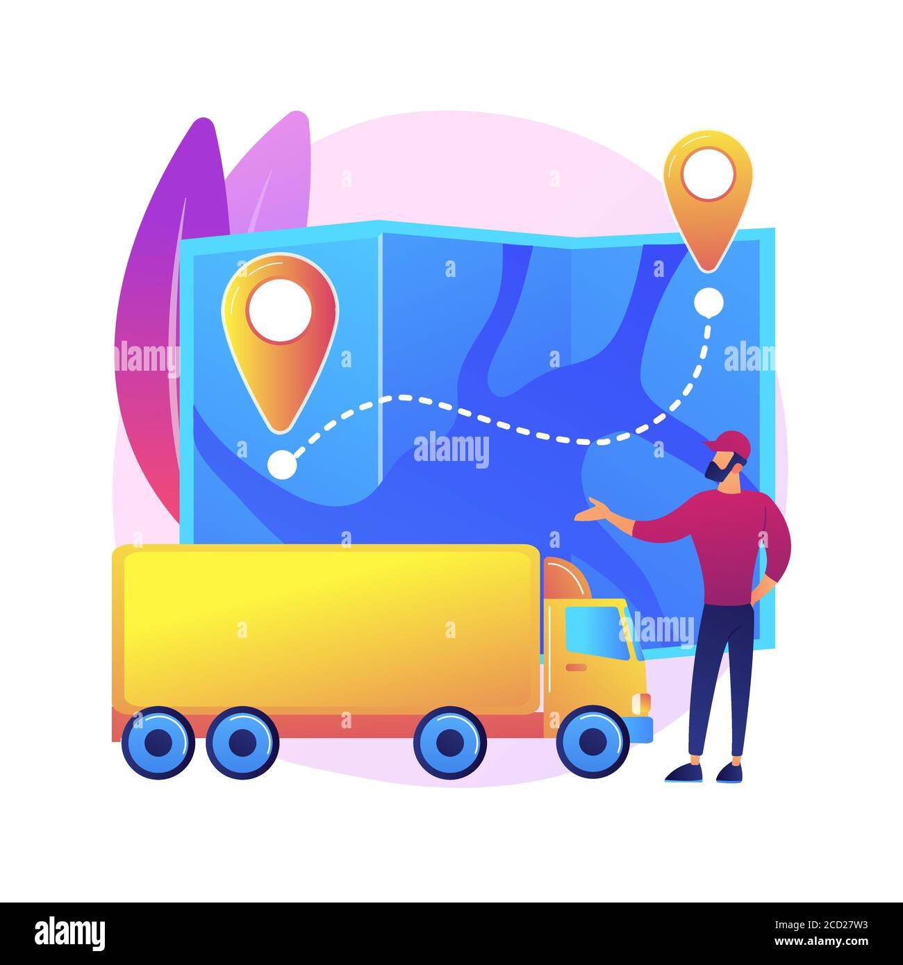 National transport abstract concept vector illustration Stock Vector ...