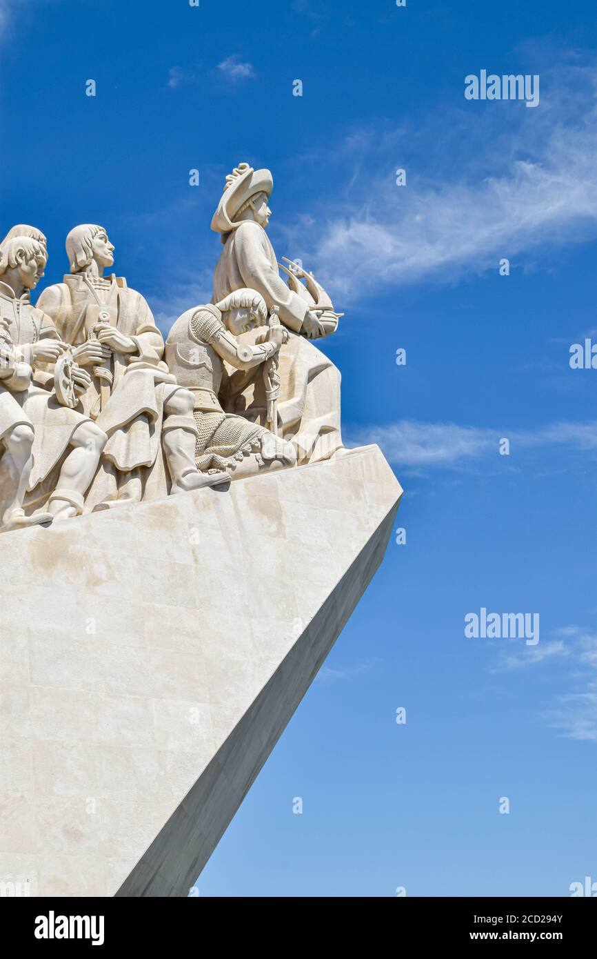 Lisboa, Portugal, Padrão dos Descobrimentos, Monument of the Discoveries monument on the northern bank of the Tagus River estuary ( Rio Tejo) Stock Photo