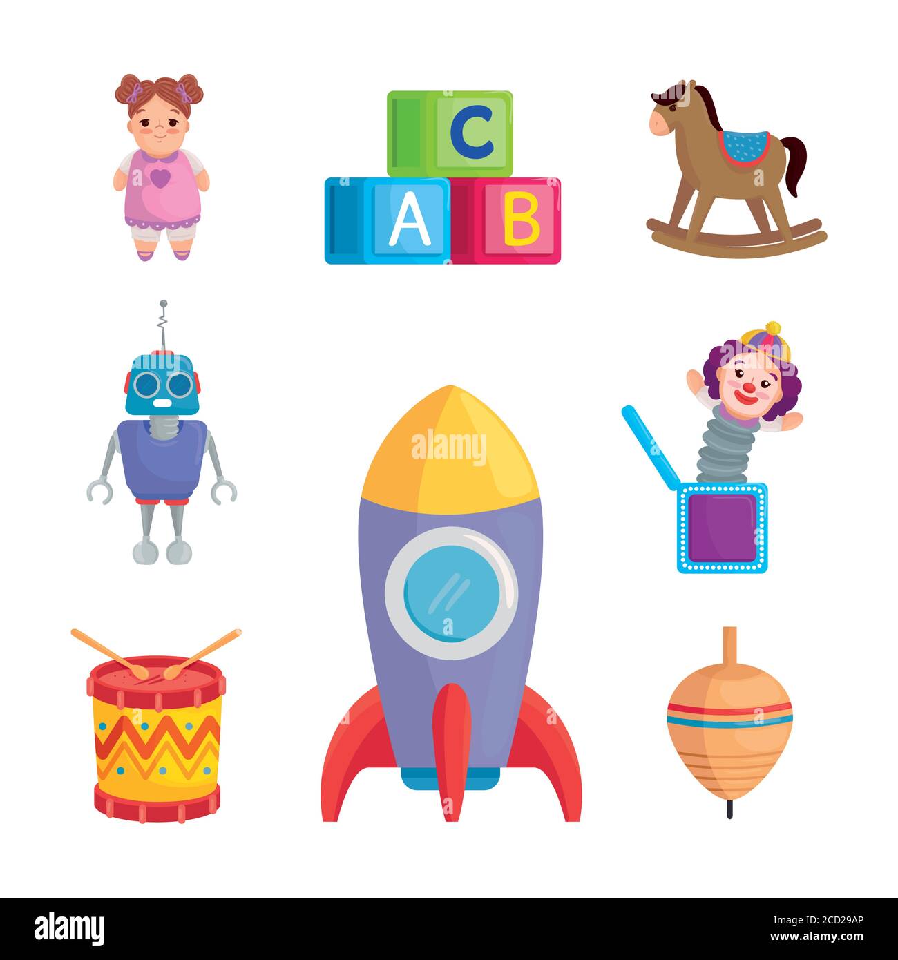 set icons of cute toys kids Stock Vector Image & Art Alamy