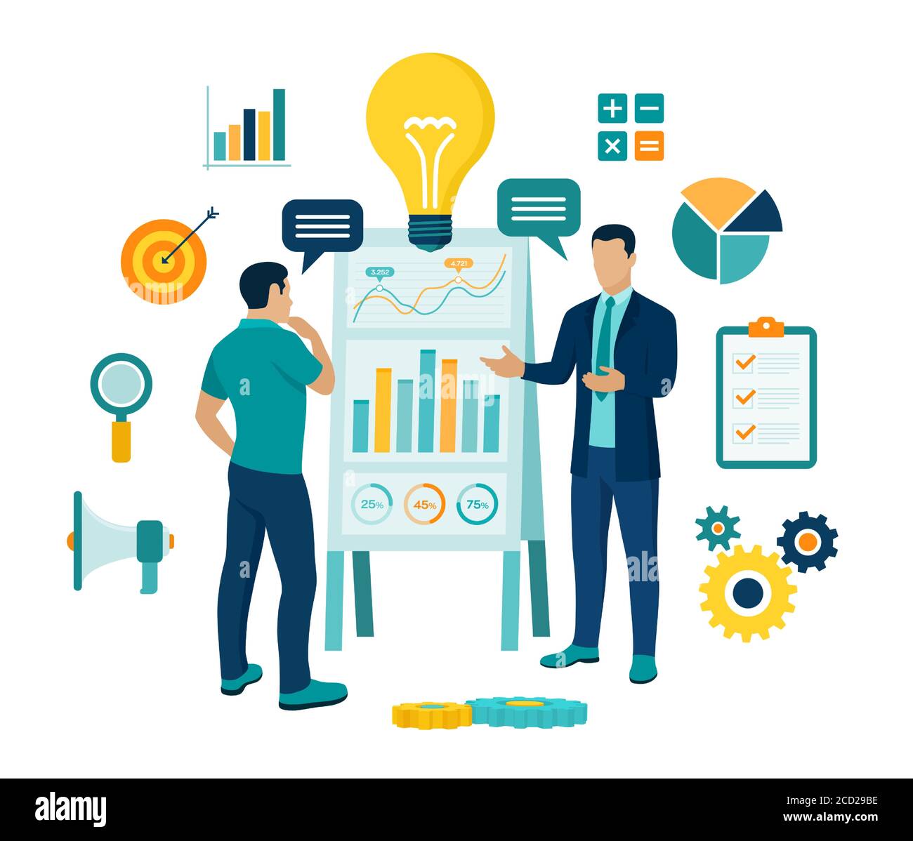 forstyrrelse Sætte Kælder Coaching and mentoring concept. Business advise or consultation service.  Businessman with personal mentor and business trainer discussing business  Stock Vector Image & Art - Alamy