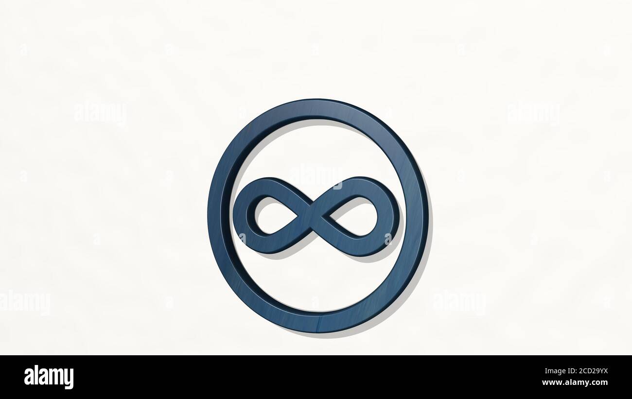 CRYPTO CURRENCY INFINITECOIN 3D icon on the wall, 3D illustration Stock  Photo - Alamy