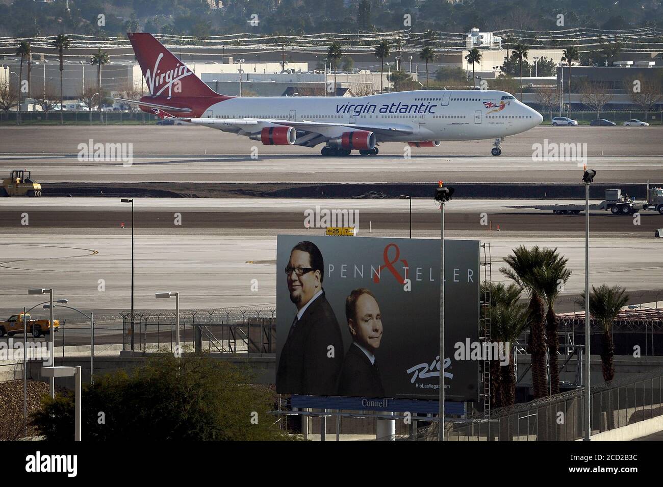 Las Vegas, Nevada, USA. 12th Jan, 2015. A Virgin Atlantic passenger aircraft - Boeing 747 - taxis at McCarran International Airport on January 12, 2015, in Las Vegas, Nevada. Credit: David Becker/ZUMA Wire/Alamy Live News Stock Photo