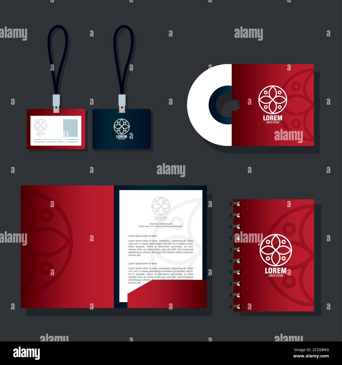 Download Brand Mockup Corporate Identity Mockup Stationery Supplies Stock Vector Image Art Alamy