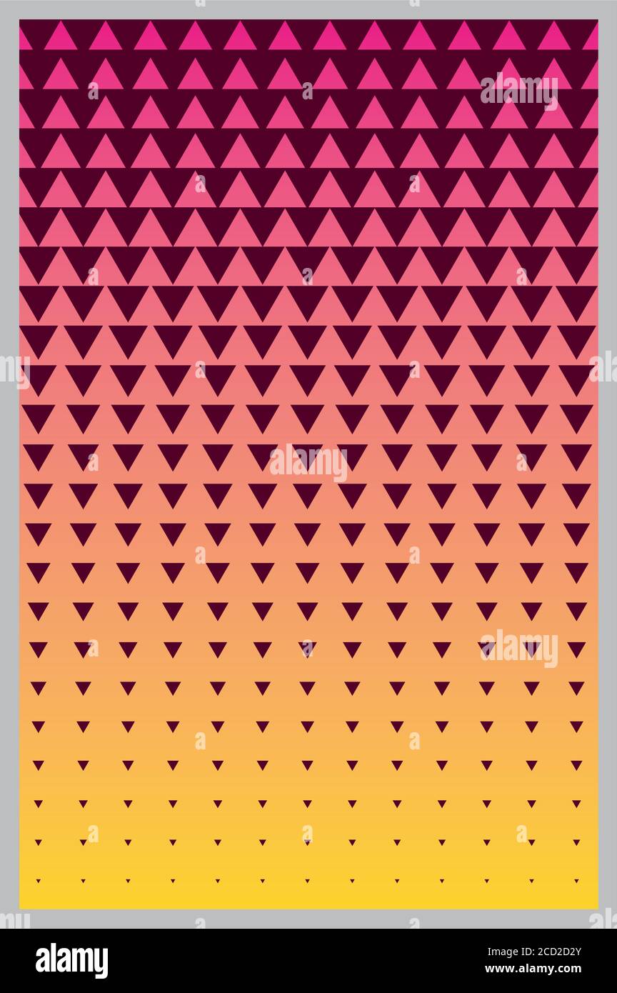 pink with yellow gradient and triangle pattern background frame ...