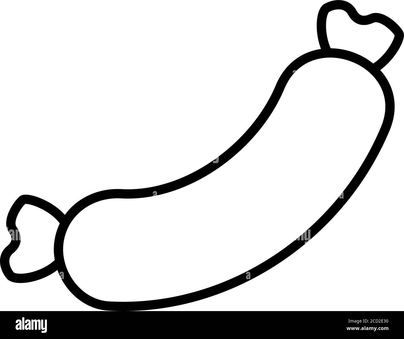sausage icon over white background, line style, vector illustration Stock Vector