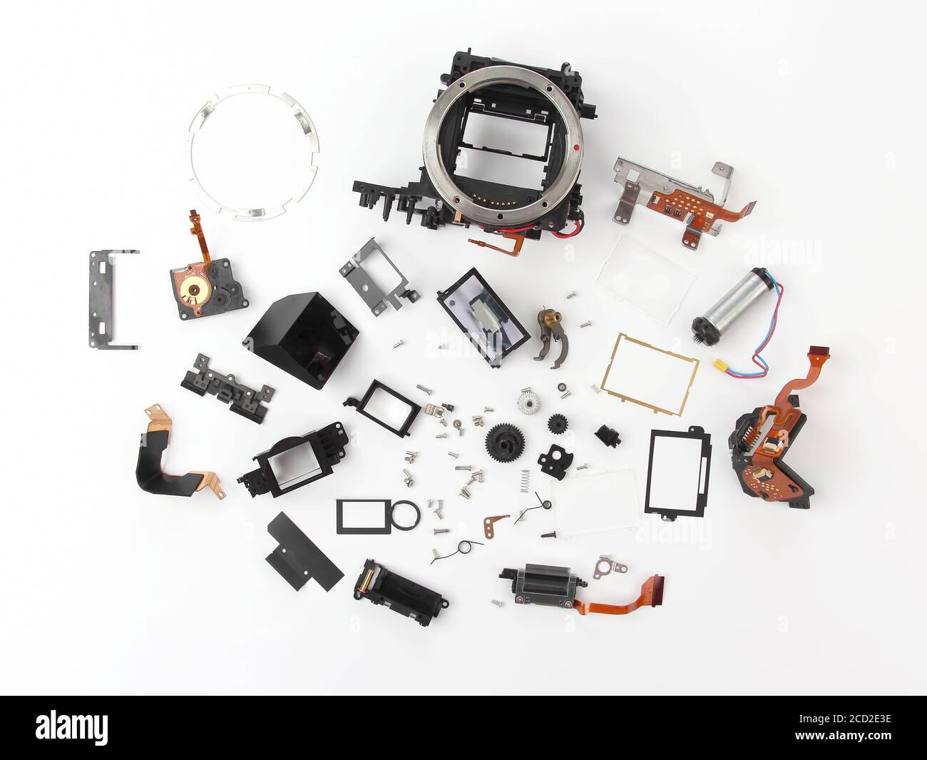 examined in detail the electronic shutter digital camera Stock Photo