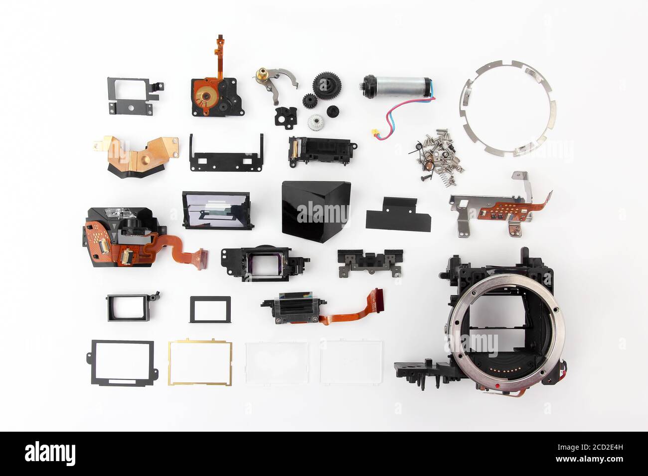 examined in detail the electronic shutter digital camera Stock Photo